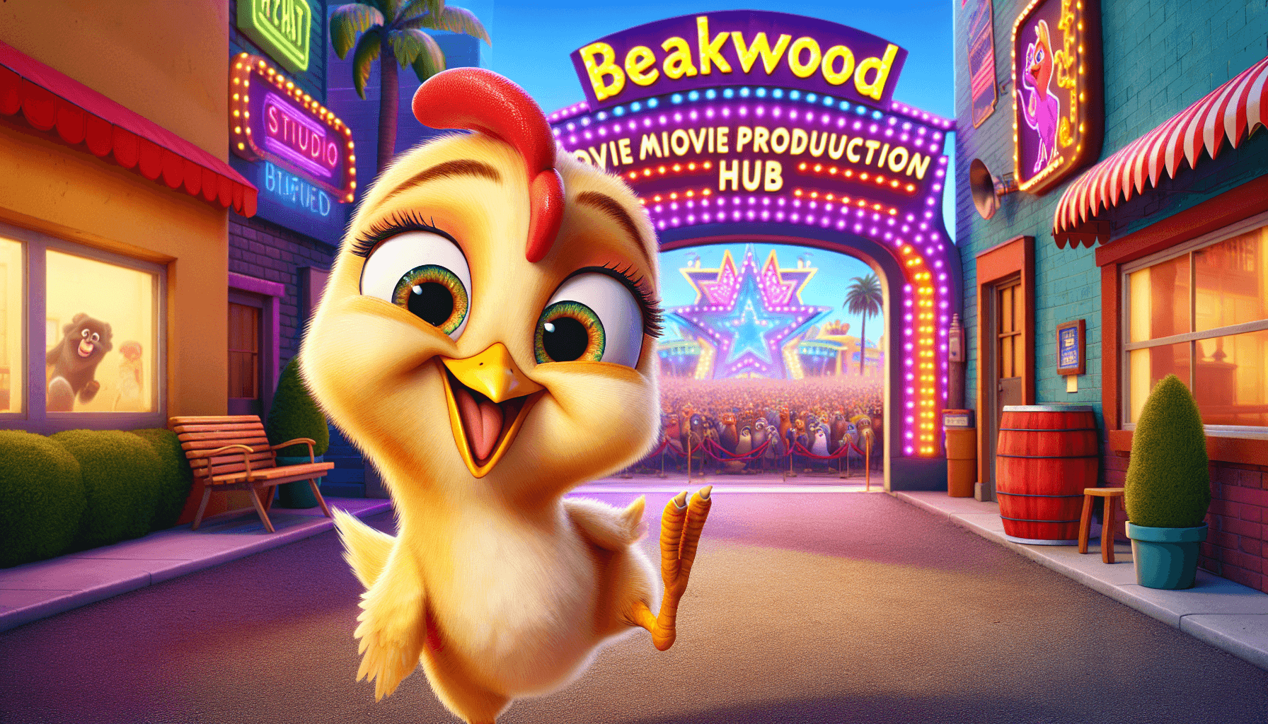 Gloria pred filmovým štúdiom